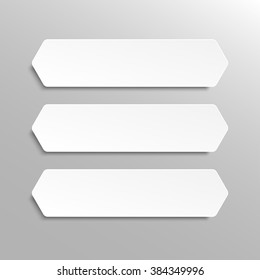 Set of paper banners template for business design, infographics. Vector illustration eps10.