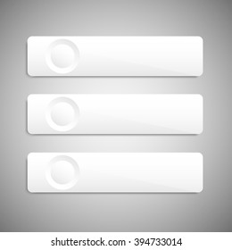 Set of paper banners template for business design, infographics. Vector illustration eps10.
