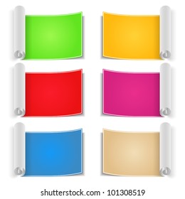 Set of paper banners, vector eps10 illustration