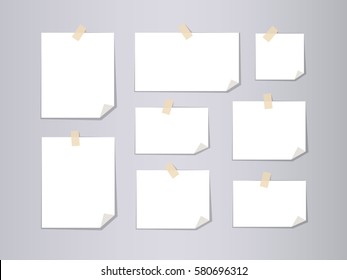 Set of paper banners. Vector illustration.