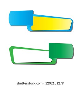 Set of paper banners.Vector origami banners.