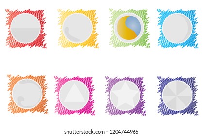 Set of paper banners.Vector origami banners.