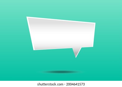 Set of paper bubble cloud talk and message with shadow. Elements for speech, message, social network, web. Graphic design. White paper isolated cloud talk silhouette. Vector Illustration.