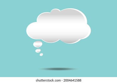 Set of paper bubble cloud talk and message with shadow. Elements for speech, message, social network, web. Graphic design. White paper isolated cloud talk silhouette. Vector Illustration.
