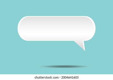 Set of paper bubble cloud talk and message with shadow. Elements for speech, message, social network, web. Graphic design. White paper isolated cloud talk silhouette. Vector Illustration.