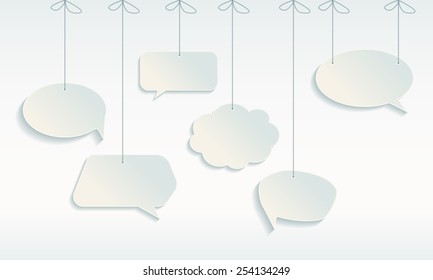 Set of paper bubbles icons