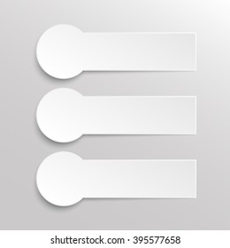 Set of paper circle banners template for business design, infographics. Vector illustration eps10.