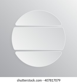 Set of paper circle banners template for business design, infographics. Vector illustration eps10.