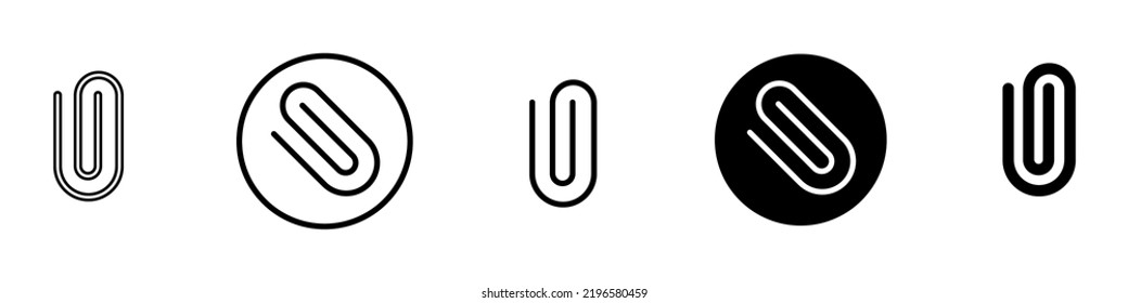 Conjunto de clips de papel para el diseño web. Videoclips de iconos de vectores.