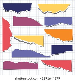set of paper  craft for decorate notes, planner, schedule. flat vector, illustration design. 