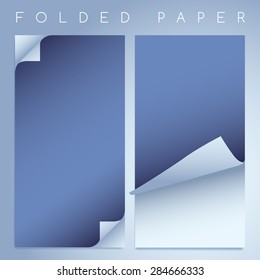 Set of Paper Curled Corners : Vector Illustration