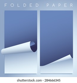 Set of Paper Curled Corners : Vector Illustration