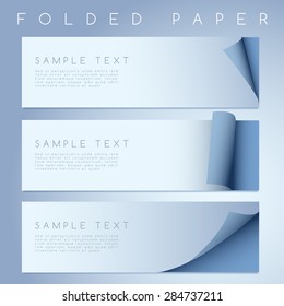 Set of Paper Curled Corners : Vector Illustration