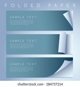 Set of Paper Curled Corners : Vector Illustration