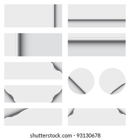 Set of paper curls