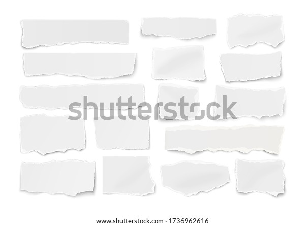 Set Paper Different Shapes Ripped Scraps Stock Vector (Royalty Free ...