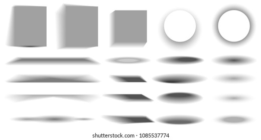 Set of paper effect with transparent realistic shadows. Web banner, template or mock up. Brochures for promotional message isolated on white background. Flyers for your design and business.