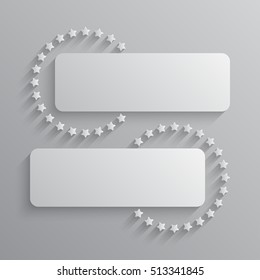 Set of Paper Gear Banners Template for Business Design, Infographics. Vector Illustration for Web Design.