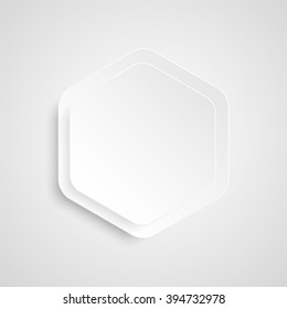 Set of paper hexagon banners template for business design, infographics. Vector illustration eps10.