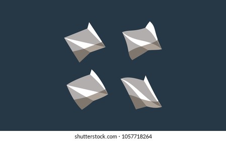 Set of Paper icon vector illustration design logo