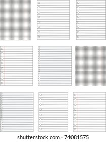 Set of Paper Items in vector mode