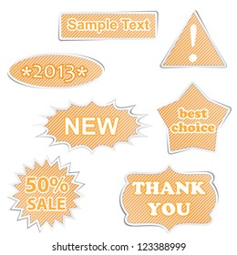 set of paper labels. vector set eps10