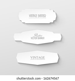 Set of paper labels in vintage style