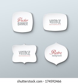 Set of paper labels in vintage style