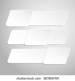 Set of paper line banners template for business design, infographics. Vector illustration eps10.