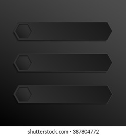 Set of paper line banners template for business design, infographics. Vector illustration eps10.