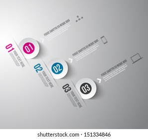 Set of paper panel banners template for business design, infographics, reports, progress, step presentation, number options, websites or workflow layout. Clean and modern style