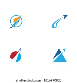 Set Paper plane logo vector illustration template