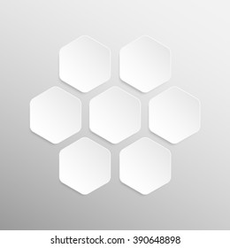 Set of paper rhombus banners template for business design, infographics. Vector illustration eps10.