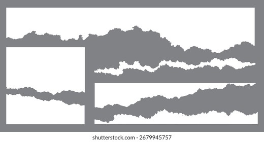 Set of paper rip texture background