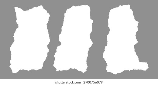 set of paper rip texture background