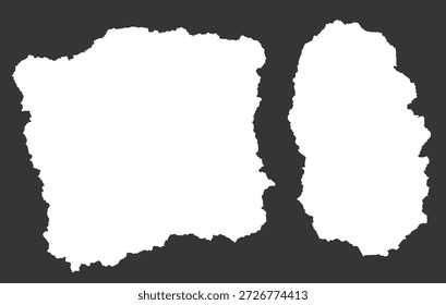 Set of paper rip texture design background