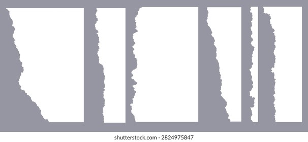 Set of paper ripped texture design