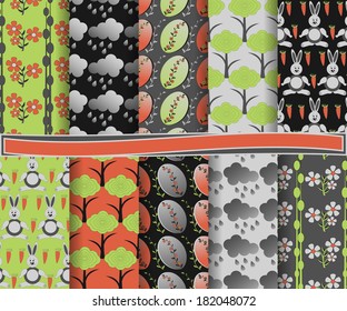set of paper for scrapbook Easter Day