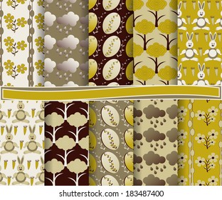 set of paper for scrapbook Easter Day