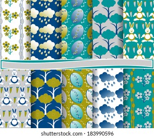 set of paper for scrapbook Easter Day