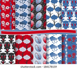 set of paper for scrapbook Easter Day