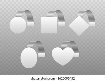 Set Paper self adhesive supermarket. new - price tag. Vector stock illustration.