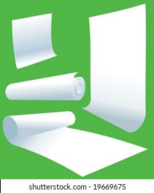 Set of paper sheet templates