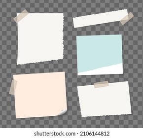 Set of paper sheets A4, A5 with shadows, realistic paper page mock up.