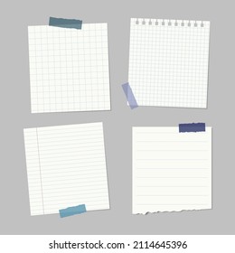 Set of paper sheets A4 A5 with shadows realistic paper page mock up - Shutterstock ID 2114645396