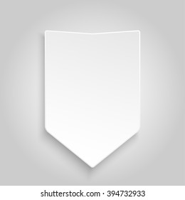 Set of paper shield banners template for business design, infographics. Vector illustration eps10.