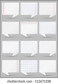 Set of paper speech bubbles, vector eps10 illustration