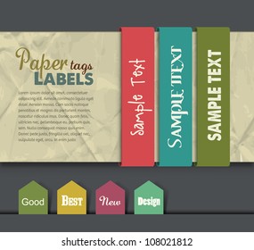 Set of Paper Tag Labels