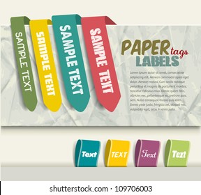 Set of Paper Tag Labels