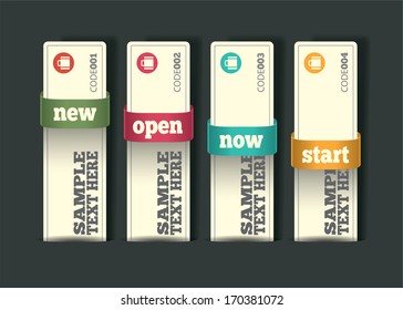 Set of Paper Tag Labels Exclusive template design